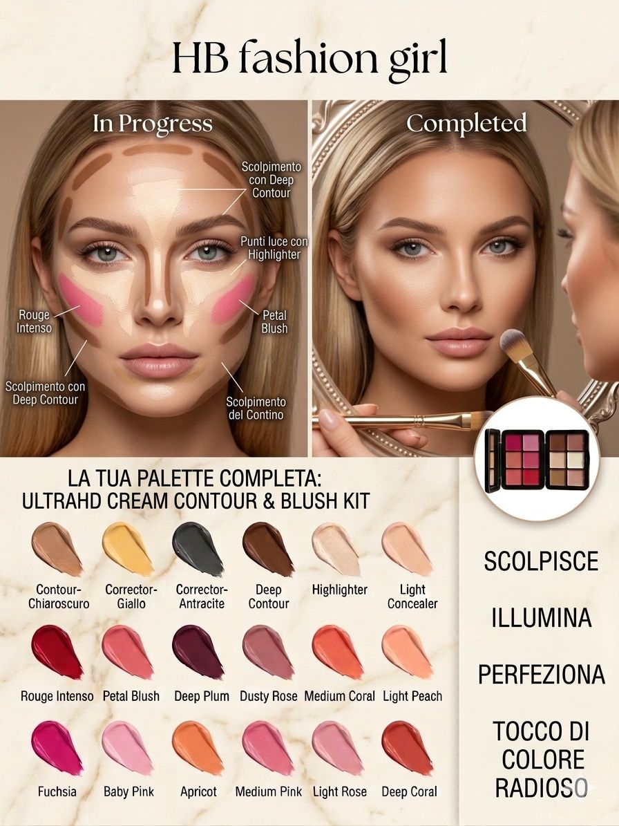 Kit Completo UltraHD Cream Contour & Blush
