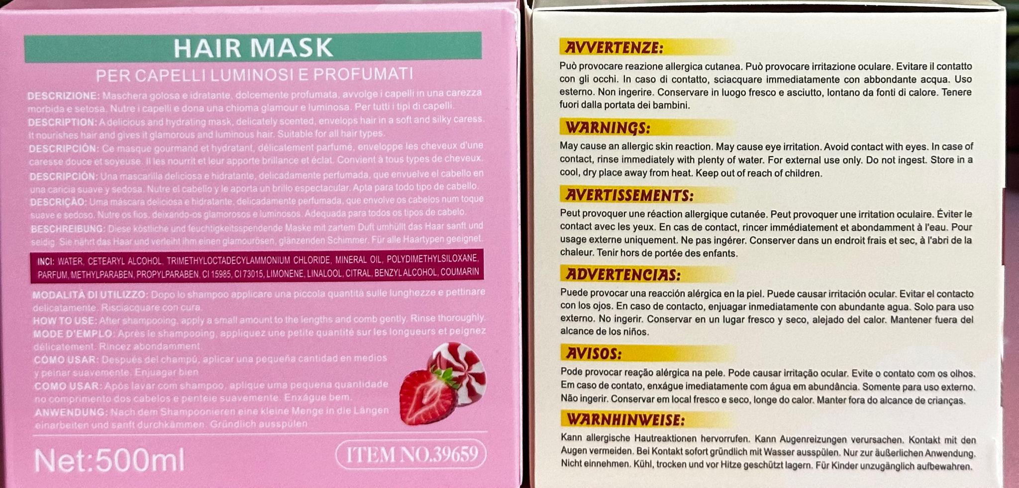 🍓 Kiss Oumi - Maschera Capelli "Essenza Araba"