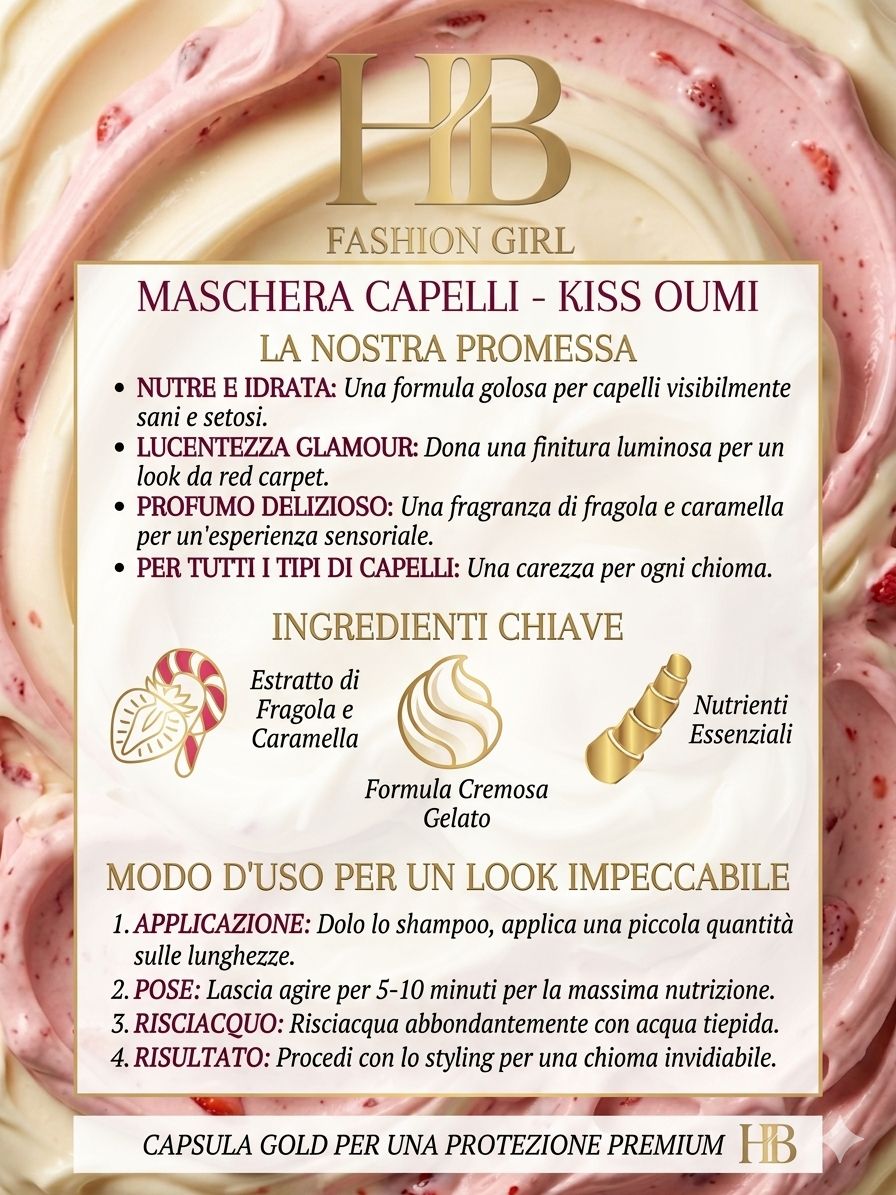 🍓 Kiss Oumi - Maschera Capelli "Essenza Araba"